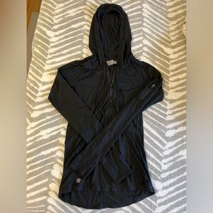 Athleta Black Zip-Up Top